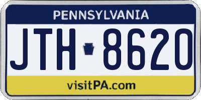 PA license plate JTH8620