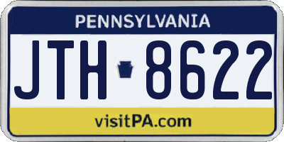 PA license plate JTH8622