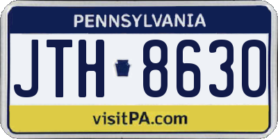 PA license plate JTH8630