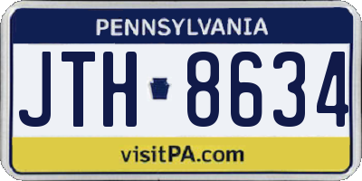 PA license plate JTH8634