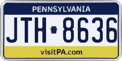 PA license plate JTH8636