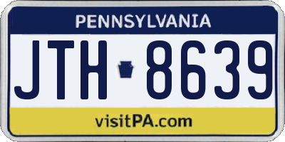 PA license plate JTH8639