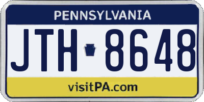 PA license plate JTH8648