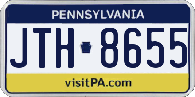 PA license plate JTH8655