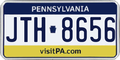 PA license plate JTH8656