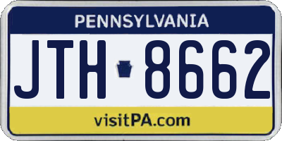 PA license plate JTH8662