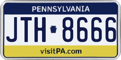 PA license plate JTH8666