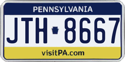 PA license plate JTH8667