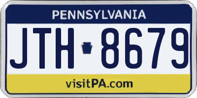 PA license plate JTH8679