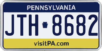 PA license plate JTH8682