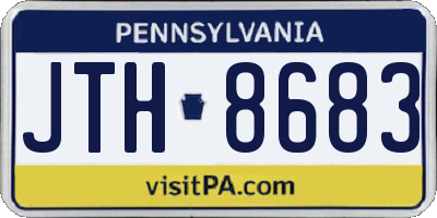 PA license plate JTH8683