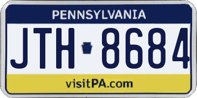 PA license plate JTH8684