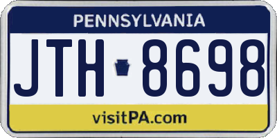 PA license plate JTH8698