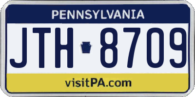 PA license plate JTH8709