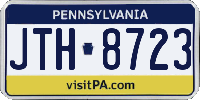 PA license plate JTH8723