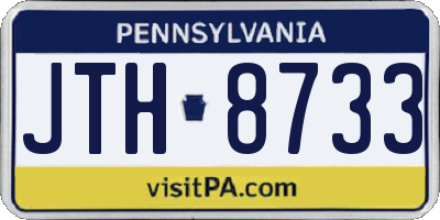 PA license plate JTH8733