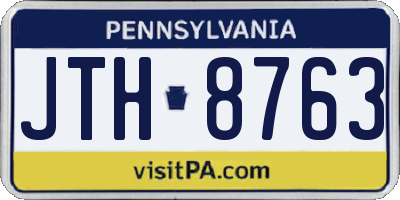 PA license plate JTH8763