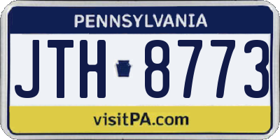 PA license plate JTH8773