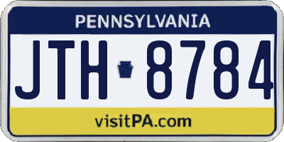 PA license plate JTH8784