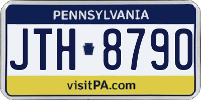 PA license plate JTH8790
