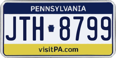 PA license plate JTH8799