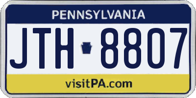 PA license plate JTH8807
