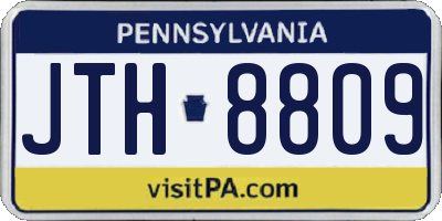 PA license plate JTH8809