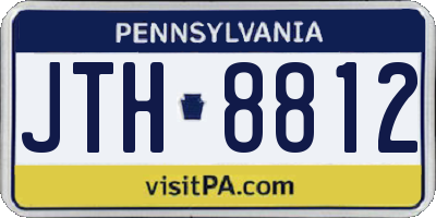 PA license plate JTH8812