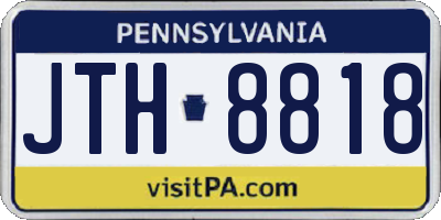 PA license plate JTH8818