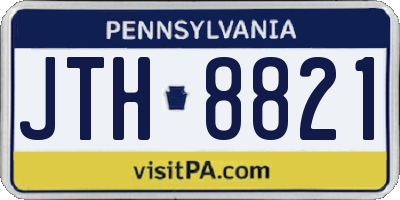 PA license plate JTH8821