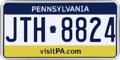 PA license plate JTH8824