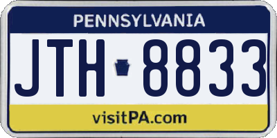 PA license plate JTH8833