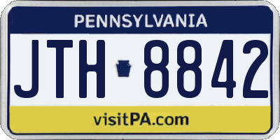 PA license plate JTH8842