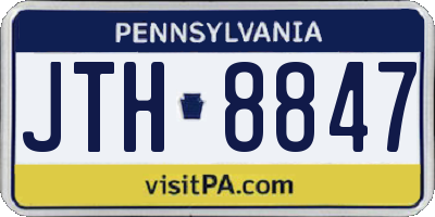 PA license plate JTH8847