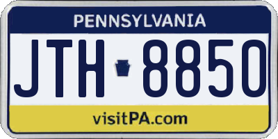 PA license plate JTH8850