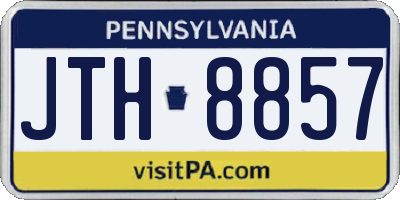 PA license plate JTH8857