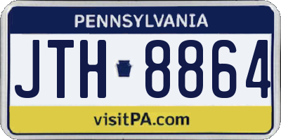 PA license plate JTH8864