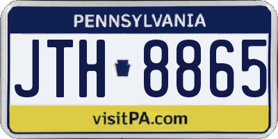 PA license plate JTH8865