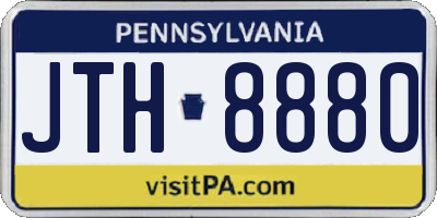 PA license plate JTH8880