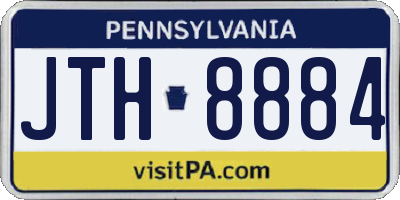 PA license plate JTH8884