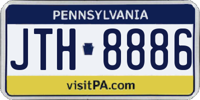 PA license plate JTH8886