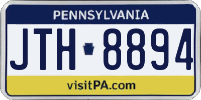 PA license plate JTH8894