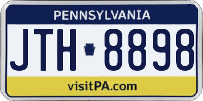 PA license plate JTH8898