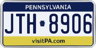 PA license plate JTH8906