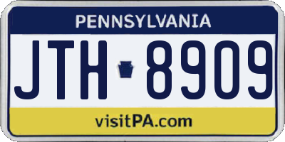 PA license plate JTH8909