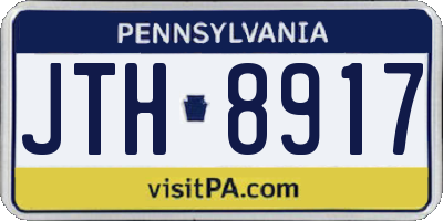 PA license plate JTH8917
