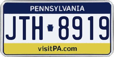 PA license plate JTH8919