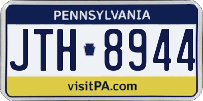 PA license plate JTH8944