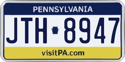 PA license plate JTH8947