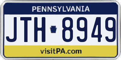PA license plate JTH8949